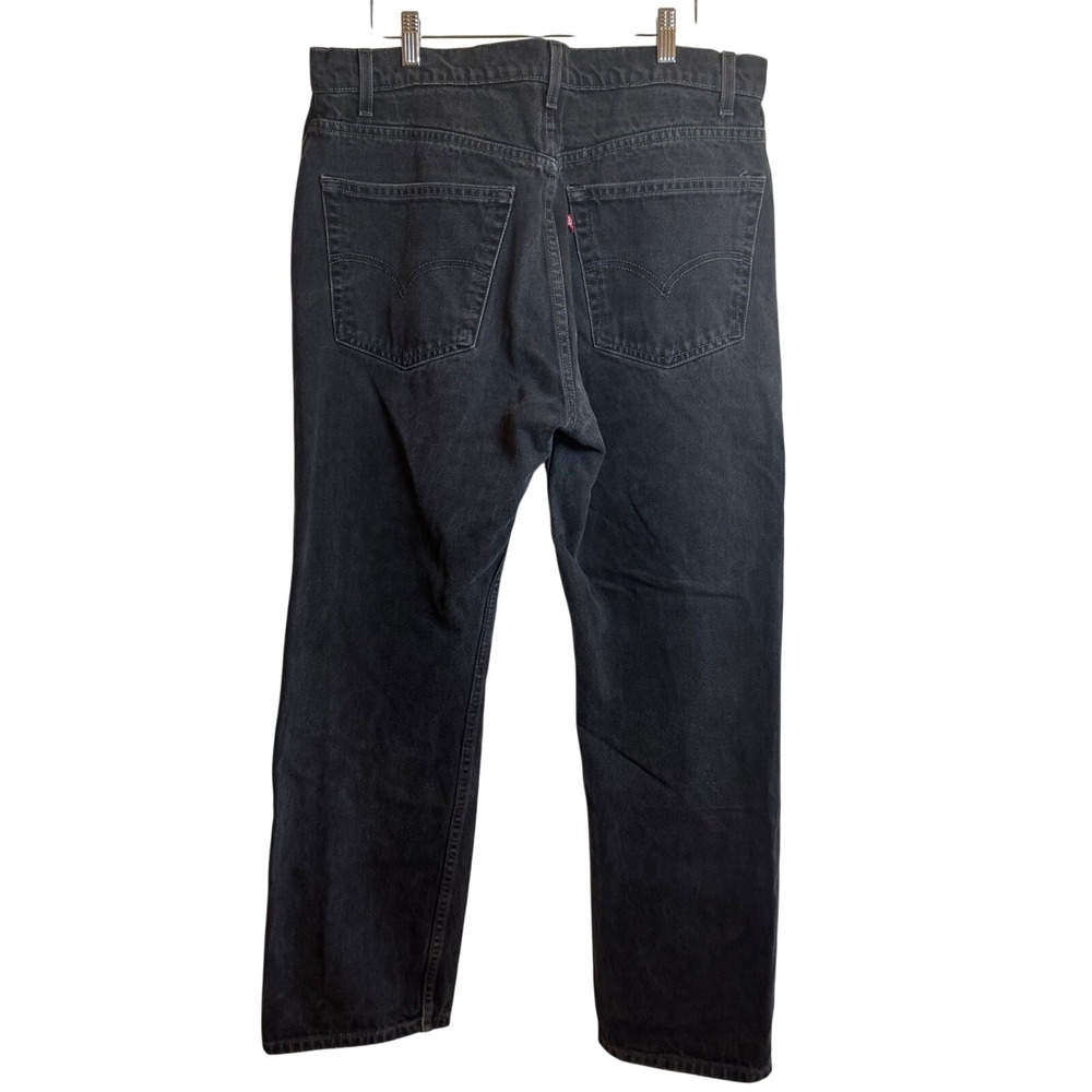 Levi's Men's Black Straight Leg Denim Jeans Pants - Picture 7 of 7